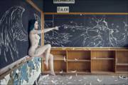 Chalkboard art meets real life art