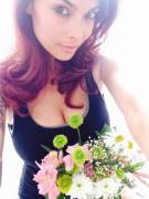 Tera Patrick bringing flowers