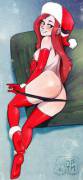 Wendy Corduroy's xmas pinup (My_Pet_Tentacle_Monster) [Gravity Falls]