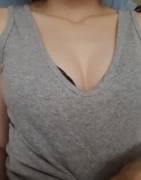 A peek of bra