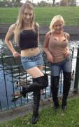 By the river