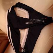 Creamy stepdaughter thong - still warm and wet