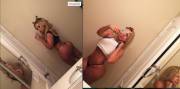 Fake butt white girl