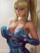 Samus takes off her clothes [Micro Cabbia]