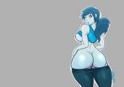 Wii Fit Trainer showcases her back [Numbnutus]