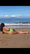Laying on beach again