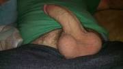 Hard cock and full balls