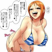 Nami removing her Bikini