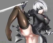 2B in action (GeroGH) [NieR: Automata]