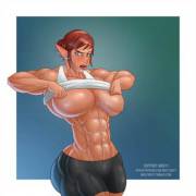 Elf girl changing after her workout (MoxyDoxy)