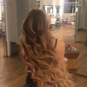 Long silky wavy hair