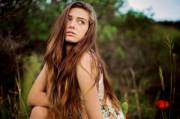 Brunette in the nature