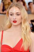 Sophie Turner red carpet Facial