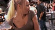 Hot blonde flashing in a tavern [gif]