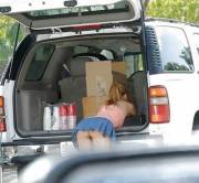 Loading those groceries into the vehicle