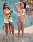 Hosing her down