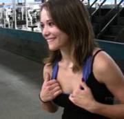 Cute shy girl flashing her tiny tits [gif]