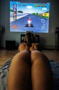 She's terrible at Mario Kart but....has nice butt.