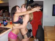 Kissing at the party [via /r/bestofcollege]