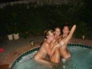 In the hot tub