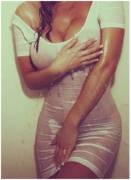 In the shower