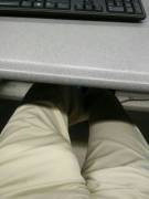 Just at work like