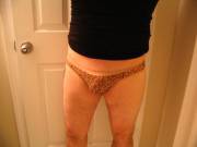 Too small animal print panties