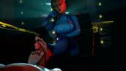 Samus footjob