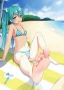 Hatsune Miku on the beach