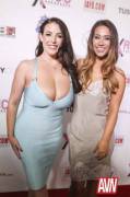 Eva with Angela White at the XRCO Awards 2017 (XPost from r/PornstarFashion)