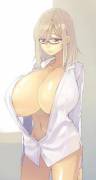 Busted button-up (Artist:MuneNeko)