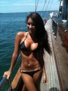 black bikini on port