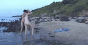 Sis and I tend to attract an audience at the beach.