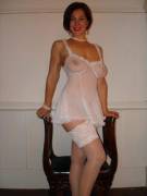 Milf in seethrough lingerie