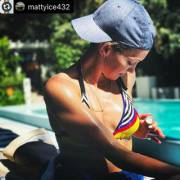 Katie Cassidy poolside