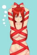 Erza gift wrapped and ready to be delivered