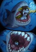 "Feeding Frenzy" [furry][oral][soft][F][unwilling]