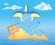 [F] Vaporeon on an island