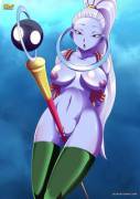 Vados grinding on her staff