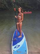 Paddle boarding babe