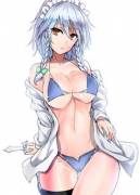 Sakuya wearing a [Bikini] [Softcore]