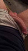 Thick cock and shaved balls coming out of my shorts. PM me -- think I'd fit OK?