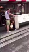 Blowjob on the sidewalk