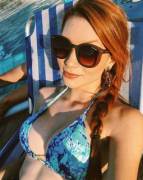 Blue bikini red hair (x-post redheads)