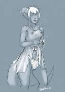 Reference Art and Smut of Malustra, My Draenei OC by various artists(Credits in album)[World of Warcraft]