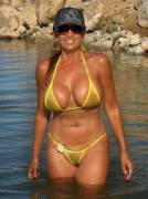 See thru Saints milf bikini