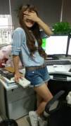 Co-worker in China. A little shy.