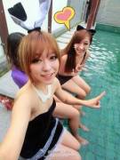 Pool babes! (x-post from r/RealChinaGirls)