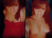 On/off amateur red dress lingerie