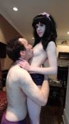 Perfect girl loves hairy guy